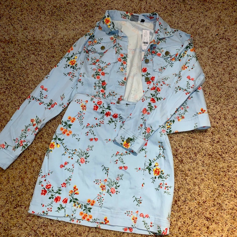 Two piece set skirt and jacket